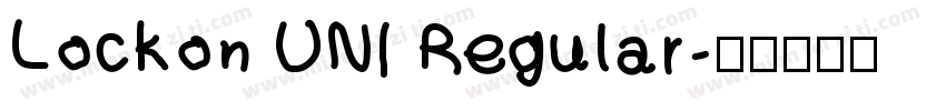Lockon UNI Regular字体转换